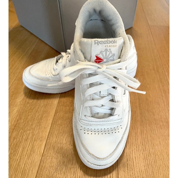 Reebok Classic Club C 85 White Leather Tennis Sneakers Mens Size 7 - Picture 4 of 10